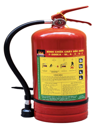 BÌNH CHỮA CHÁY SLF-500 - 6 L HỮU DỤNG CHO ĐÁM CHÁY PIN LITHIUM; ĐÁM CHÁY DẦU ĂN 