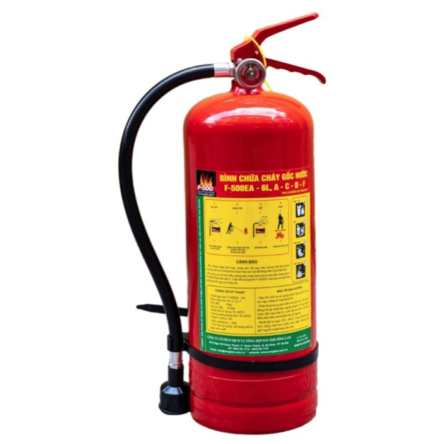 Bình chữa cháy SLF-500 - 9L hỮU DỤNG CHO ĐÁM CHÝ PIN LITHIUM VÀ DẦU ĂN 